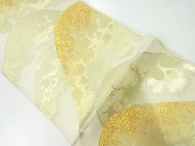 アンティーク　山並模様織出し袋帯（材料）